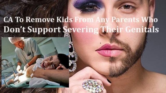 California remove kids to parents don't support severing their genitals