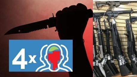 FBI 4x more deaths by knives than assault rifles
