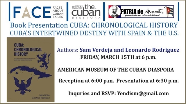 Invitation Book Presentation Cuba: Chronological History