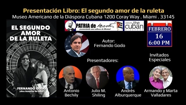 Book Presentation Invitation: 'El segundo amor de la ruleta'