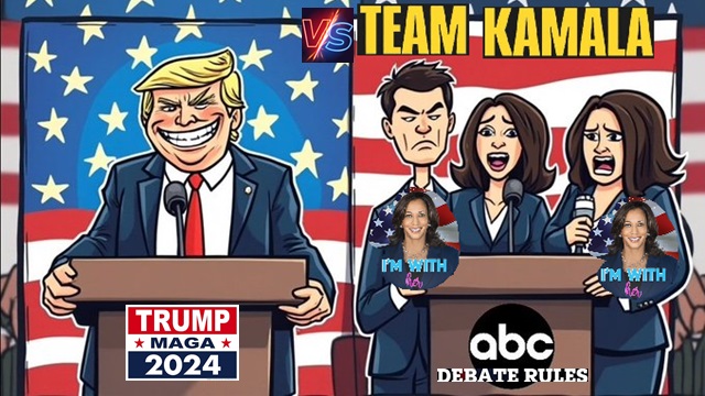 3-On-1 Presidential Debate: Trump vs Kamala and the Two ABC Moderators