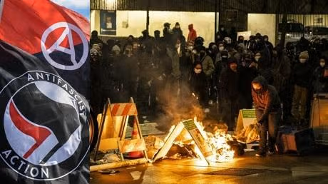 Antifa Descends on Tacoma Washington Smashing Windows and Setting Fires