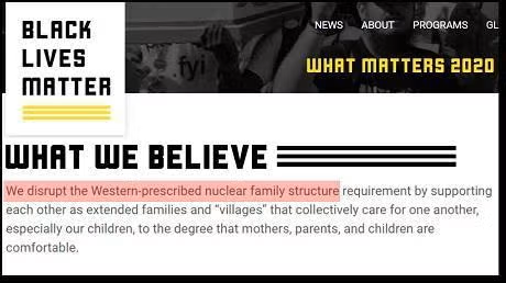BLM deletes anti traditional family language from website