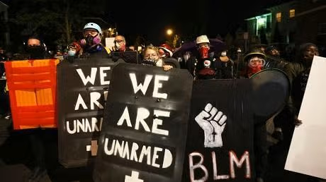 BLM using white protesters as shields