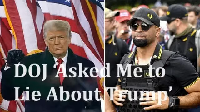 DOJ ask Tarrio to lie about Trump