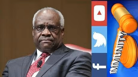 Justice Thomas questions immunity enjoyed by Social Media giants