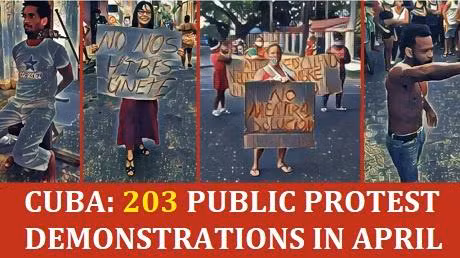 More than 6 daily protests in Cuba in April