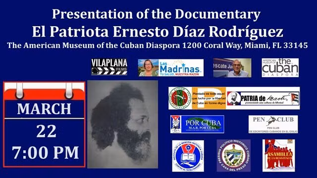 Invitation Presentation of the Documentary El Patriota Ernesto Díaz Rodriguez
