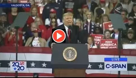 Trump Takes A Flamethrower To Hate mongering Dem Senate Candidate At Epic Georgia Rally