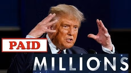 Trump paid millions not 750 dollars