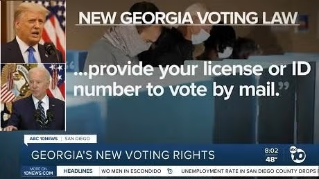 Trump praises new Georgia election law