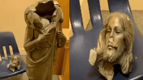 statue of Jesus beheaded in Florida